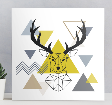 Tableau tête de cerf Cerf géométrique - TenStickers