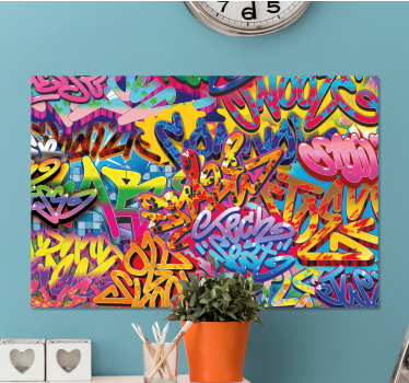 Tableau texte art de graffiti vibrant - TenStickers