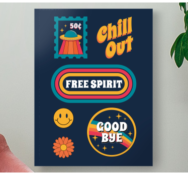 Tableau texte esprit libre et détendu - TenStickers