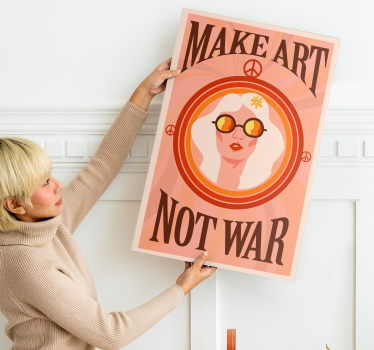 Tableau phrase Faites de l'art pas la guerre - TenStickers