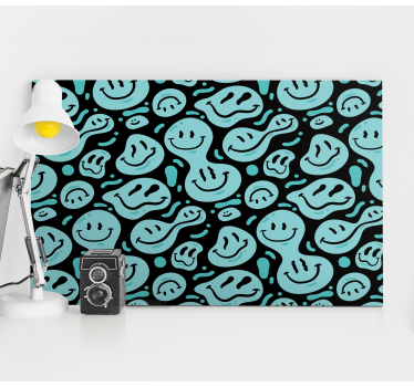 Tableau texte motifs sourire heureux - TenStickers