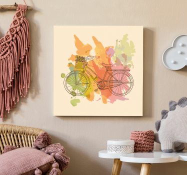 Tableau texte vélo avec panier - TenStickers