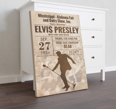 Tableau thème musique affiche concert rock vintage - TenStickers