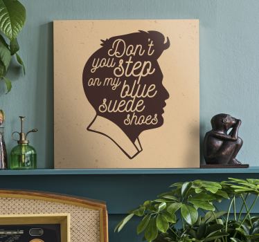 Tableau musique "Blue suede shoes" - TenStickers