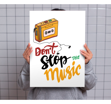 Tableau musique conception de cassette audio - TenStickers