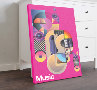 Tableau musique synthétiseur abstrait - TenStickers