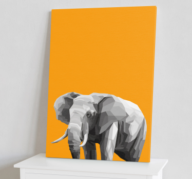 Toile éléphant éléphant géométrique - TenStickers