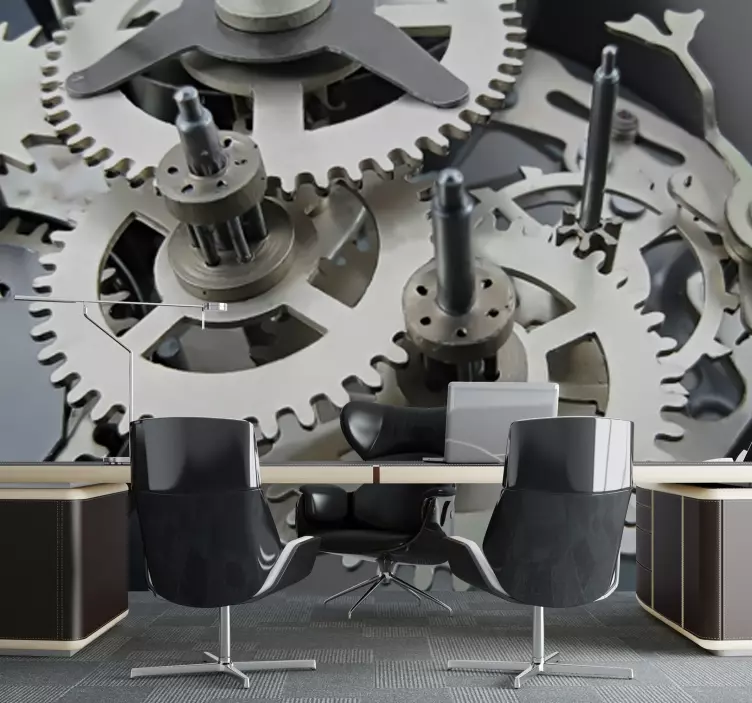 Sticker photo murale engrenage - TenStickers