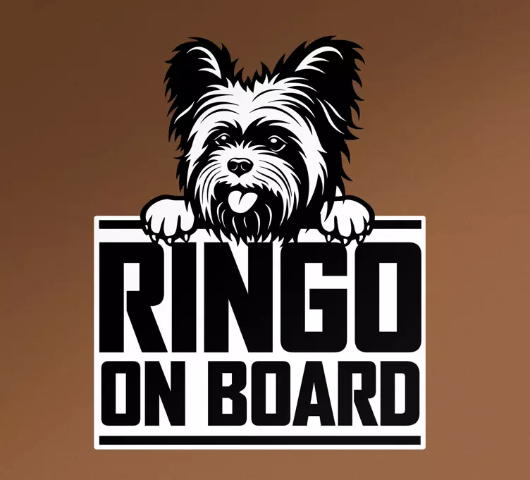 Autocollant voiture panneau chien joueur - TenStickers