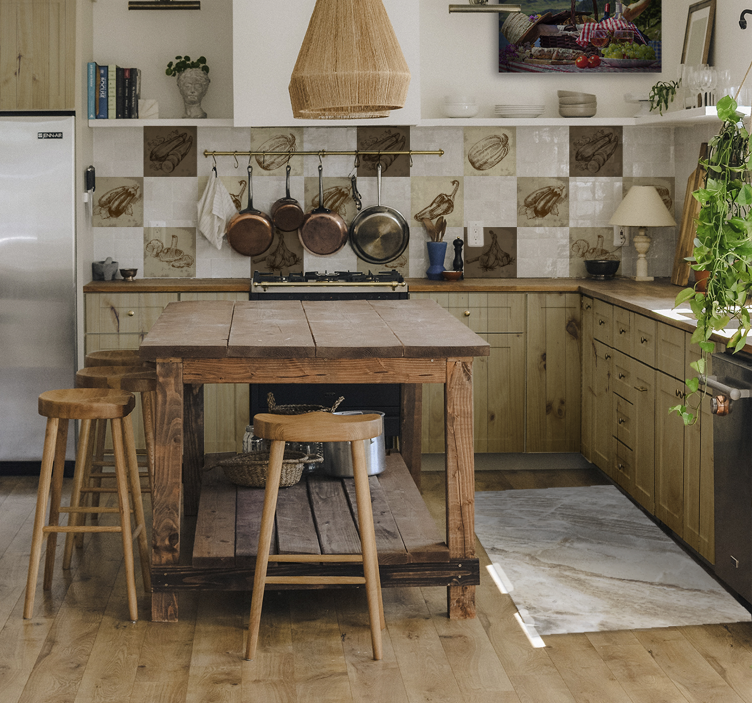 Papier adhésif meuble motif bois clair - TenStickers