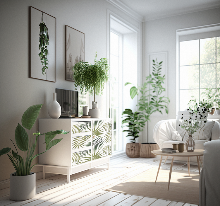 Adhésif meuble feuilles de palmier - TenStickers