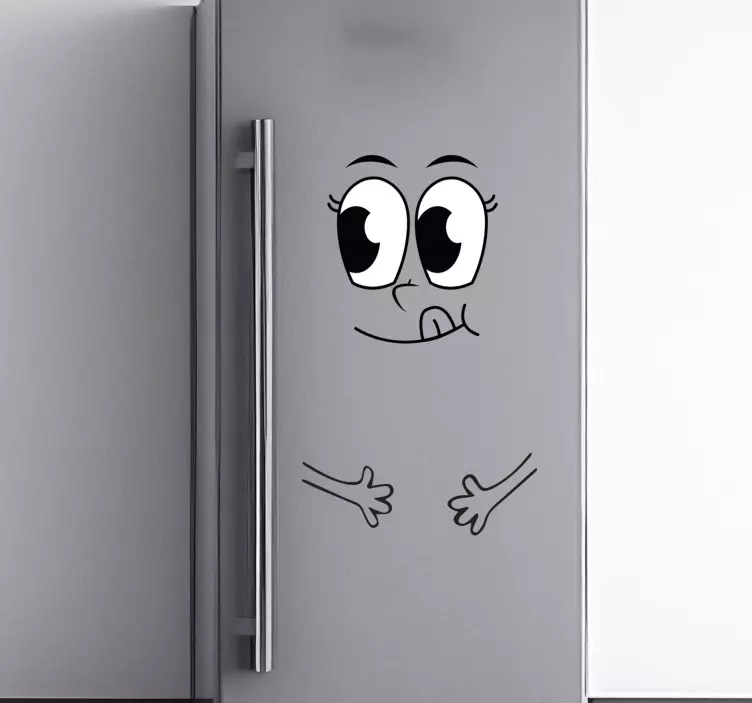 Sticker frigo dessin visage - TenStickers