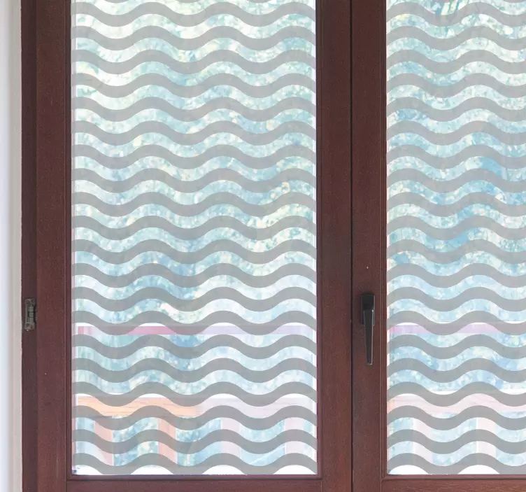 Autocollant fenêtre vagues translucides - TenStickers