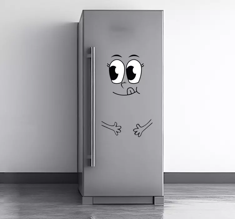 Sticker frigo dessin visage - TenStickers