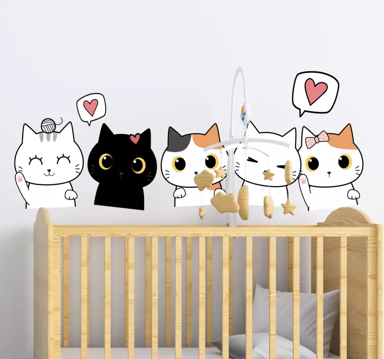 Sticker portraits de chats adorables - TenStickers