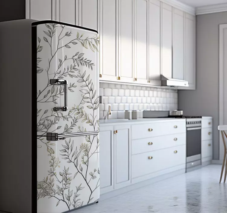 Sticker frigo motif avec branches - TenStickers