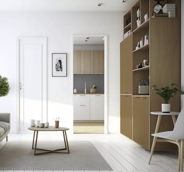 Papier adhésif meuble couleur beige - TenStickers