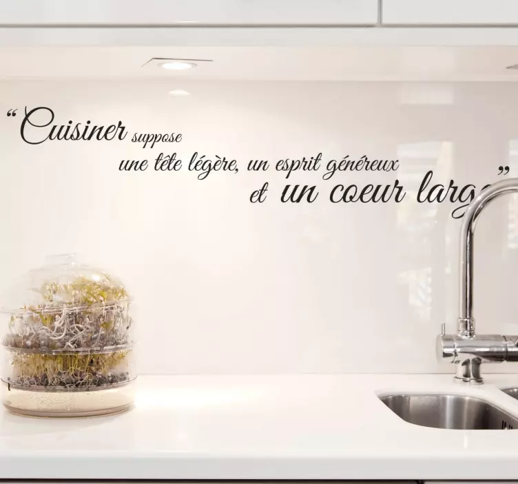 Sticker mural cuisine esprit cœur - TenStickers