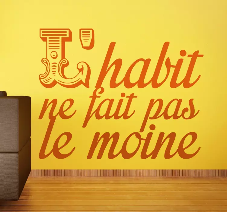 Sticker texte habit moine - TenStickers