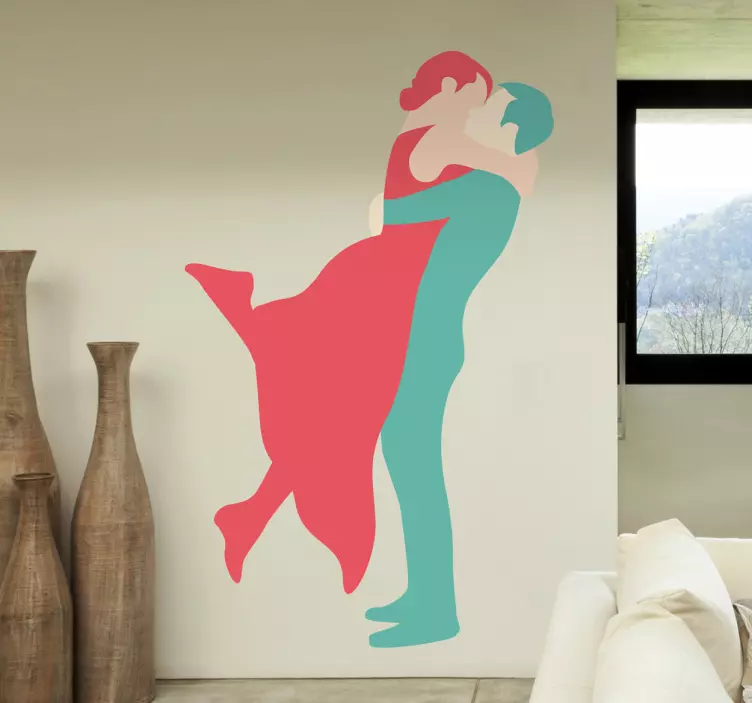 Sticker amour baiser amoureux - TenStickers