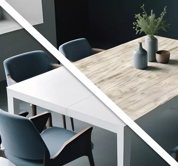 Sticker salle à manger bois clair pour table - TenStickers