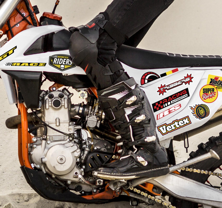 Sticker moto pack de bombes individuelles - TenStickers
