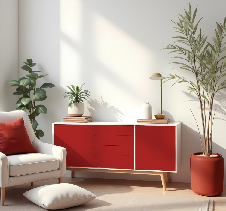 Papier adhésif - Rouge Mat - TenStickers