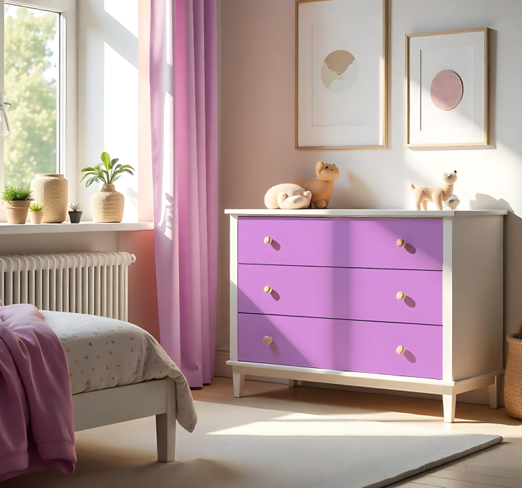 Sticker couleur uni rose matPapier adhésif - Rose Mat - TenStickers