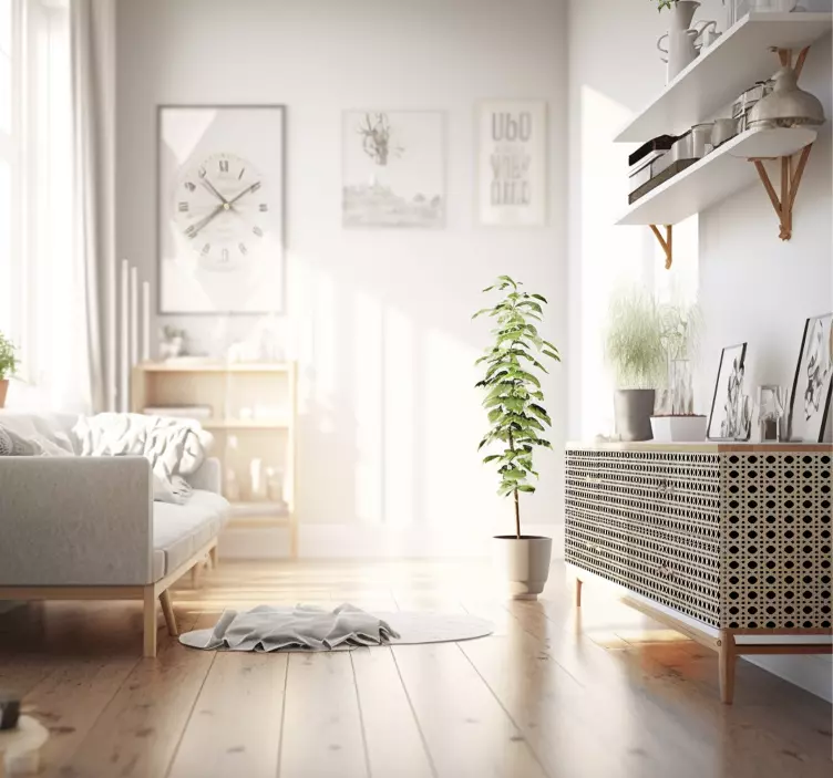 Adhésif meuble cannage brun clair - TenStickers