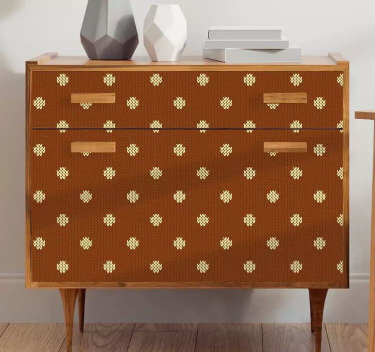 Adhésif meuble motif à pois - TenStickers