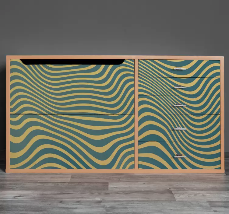 Adhésif meuble surface à motifs ondulés - TenStickers