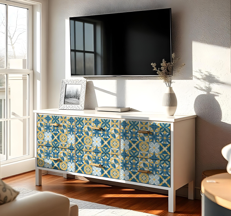 Adhésif meuble tuiles élégantes - TenStickers