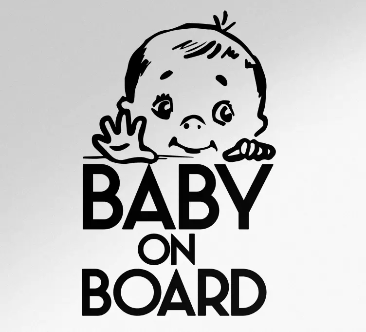 Sticker Bébé à Bord Enfant souriant mignon - TenStickers
