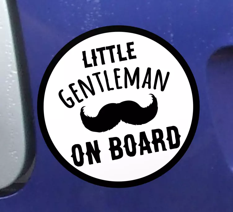 Autocollant bébé à bord symbole gentleman - TenStickers