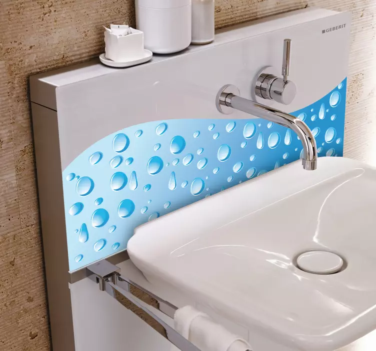 Autocollant Salle de bain bulles d'eau - TenStickers
