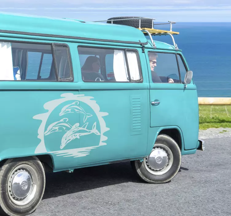 Sticker camping-car dauphins - TenStickers