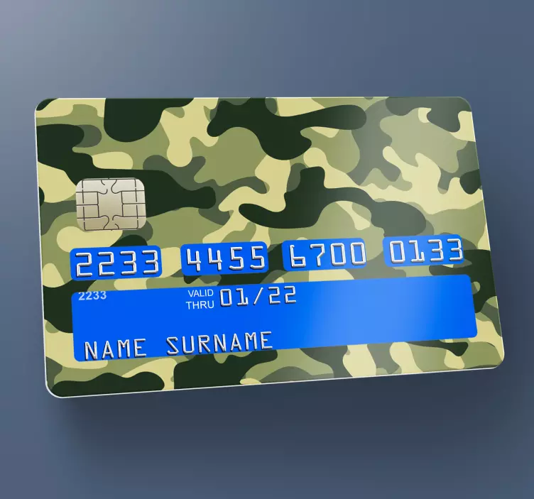 Sticker carte bancaire camouflage - TenStickers