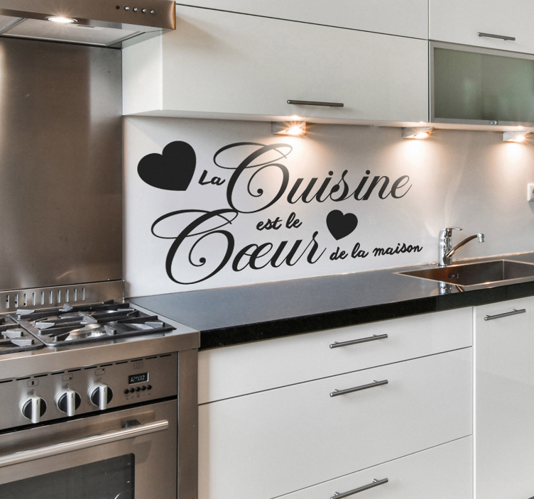 Sticker cuisine coeur de la maison - TenStickers