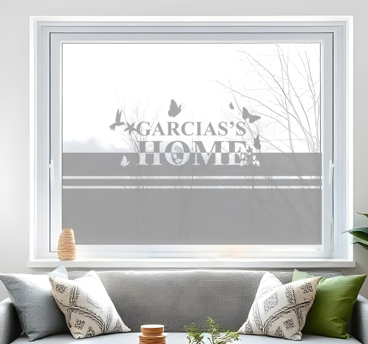 Film pour fenêtre texte avec des plantes - TenStickers