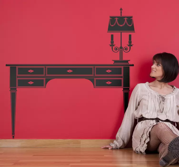 Autocollant mural bureau vintage - TenStickers