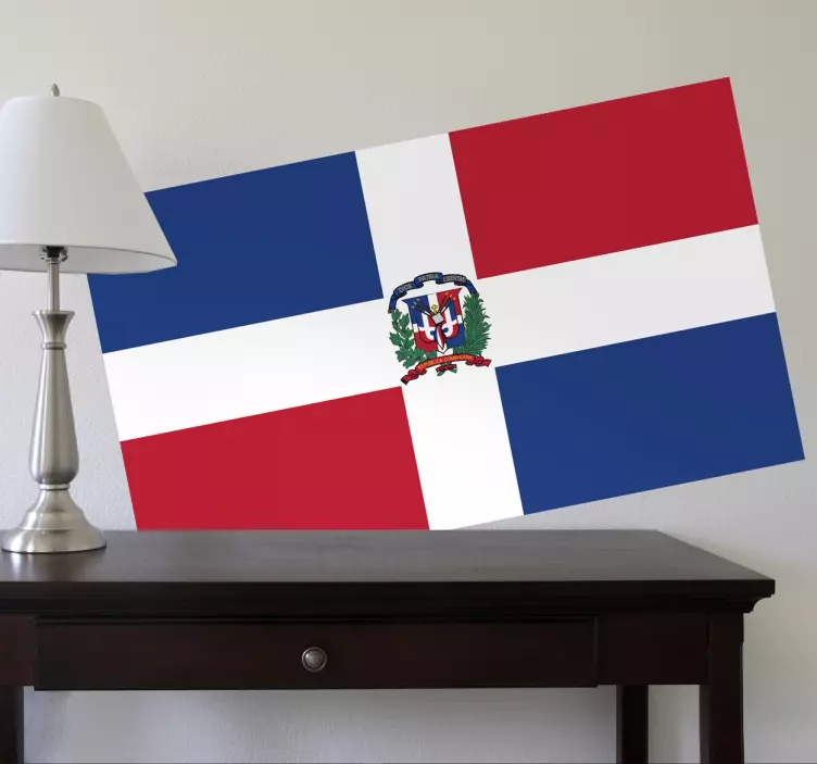Autocollant drapeau République Dominicaine - TenStickers