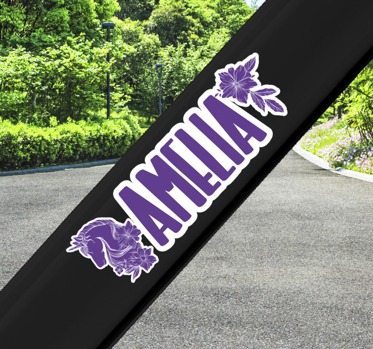 Sticker Vélo Personnalisable Animal Licorne - TenStickers