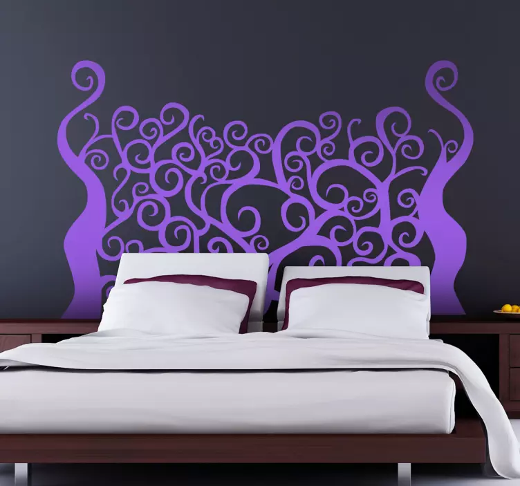 Autocollant mural tete de lit branches - TenStickers