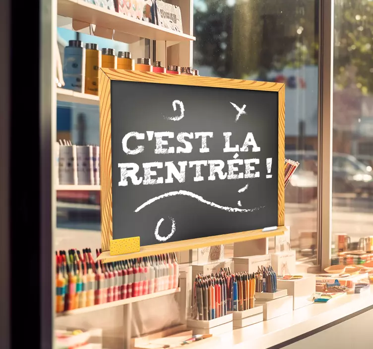 Sticker rentrée tableau de classe - TenStickers