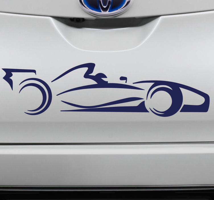 Autocollant voiture tuning silhouette de course - TenStickers