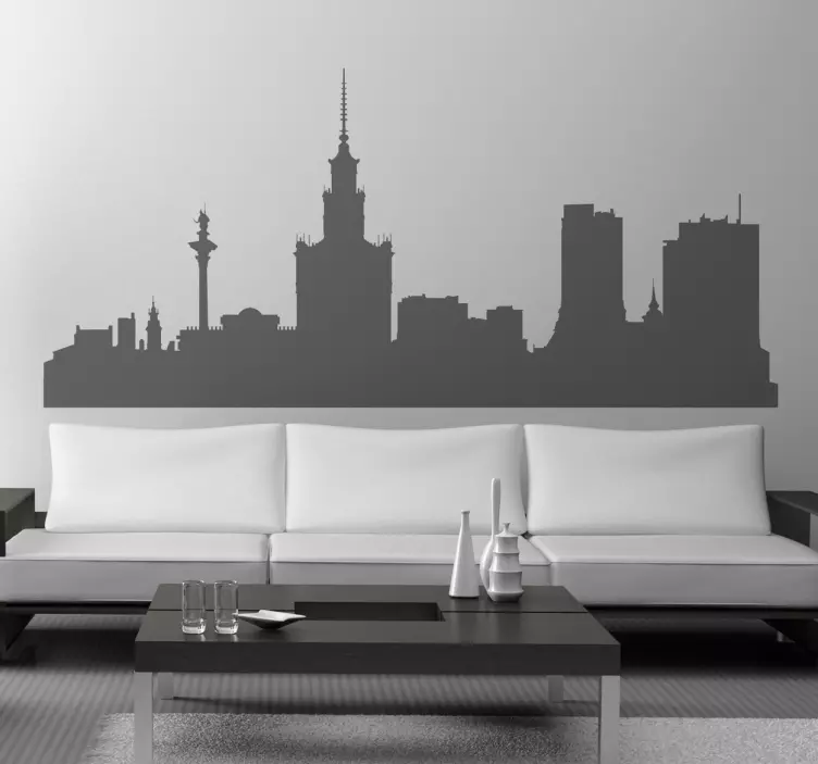 Autocollant skyline Varsovie - TenStickers
