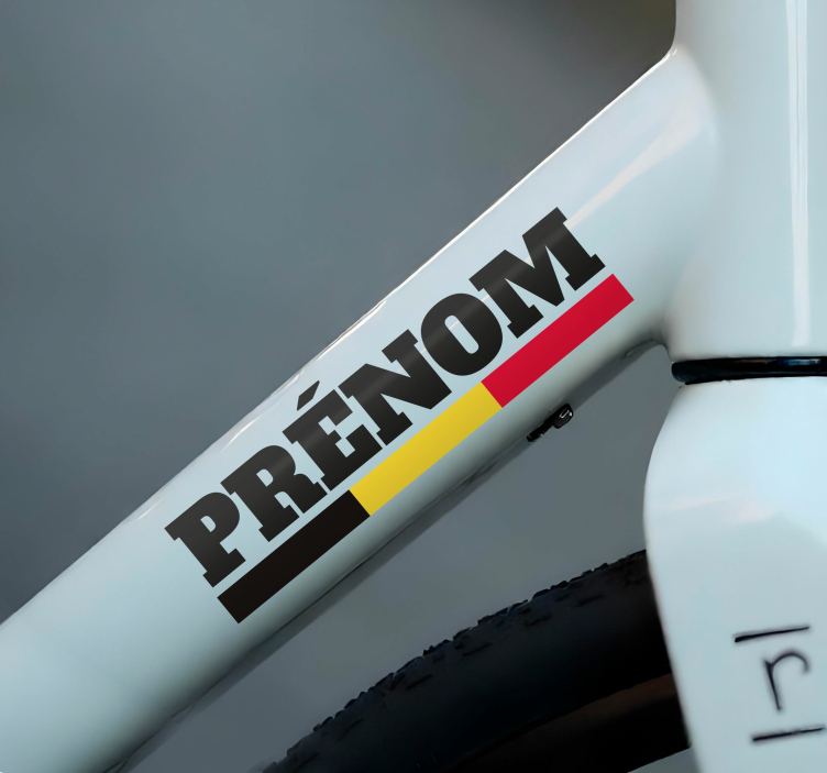 Autocollant vélo personnalisé avec drapeau - TenStickers