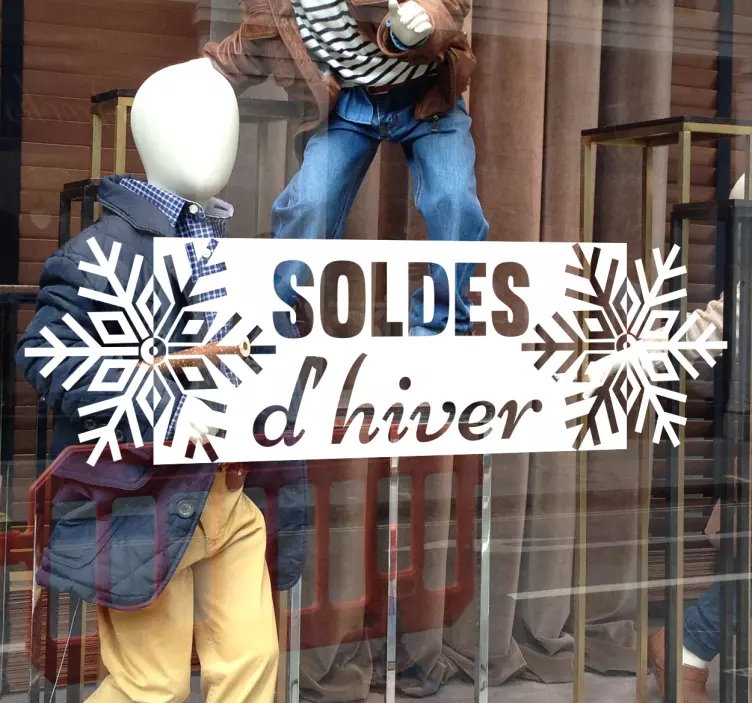 Autocollant vitrine soldes d’hiver - TenStickers