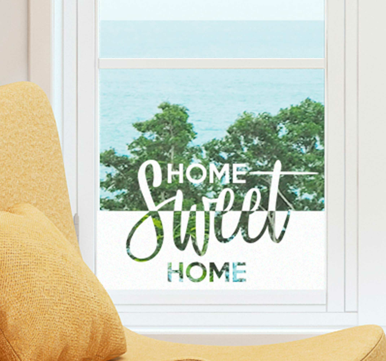 Autocollant fenêtre maison Sweet Home - TenStickers