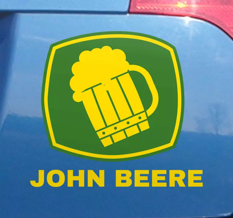 Autocollant voiture emblème chope de bière - TenStickers